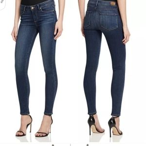 PAIGE Skyline Skinny Slim Fit Dark Blue Jeans 28 8